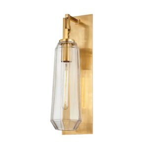 Copenhagen 1-Light Wall Sconce in Vintage Brass