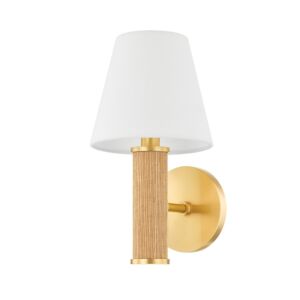 Amabella One Light Wall Sconce in Aged Brass by Mitzi