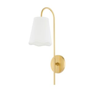 Dorothy One Light Wall Sconce in Aged Brass by Mitzi