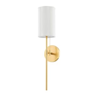 Fawn One Light Wall Sconce in Aged Brass by Mitzi