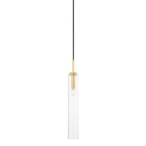 Nyah One Light Pendant in Aged Brass by Mitzi