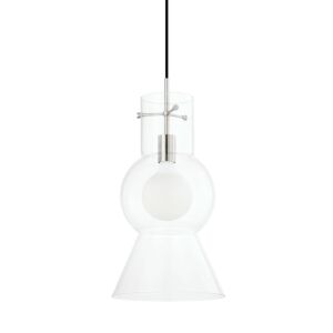 Mirabel One Light Pendant in Polished Nickel by Mitzi