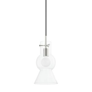 Mirabel One Light Pendant in Polished Nickel by Mitzi