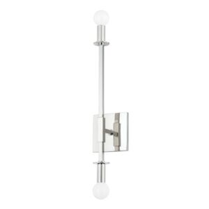 Milana Two Light Wall Sconce in Polished Nickel by Mitzi