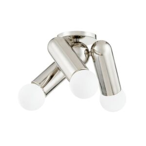 Lolly Three Light Flush Mount in Polished Nickel by Mitzi