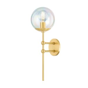 Ophelia One Light Wall Sconce in Aged Brass by Mitzi