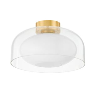 Giovanna One Light Flush Mount in Aged Brass by Mitzi