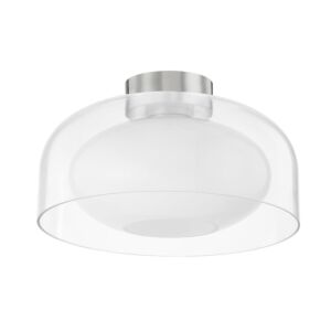 Giovanna One Light Flush Mount in Polished Nickel by Mitzi