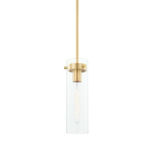 Haisley One Light Pendant in Aged Brass by Mitzi