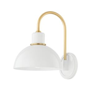 Camille One Light Wall Sconce in Aged Brass by Mitzi