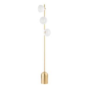 Belle Three Light Floor Lamp in Aged Brass by Mitzi