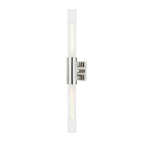 Asher 2-Light Wall Sconce in Polished Nickel