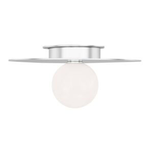 Nodes 1-Light Flush Mount in Polished Nickel