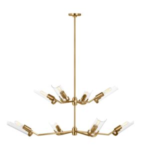 Mezzo 8-Light Chandelier in Burnished Brass