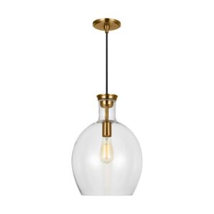 Vaso One Light Pendant in Burnished Brass by Visual Comfort Studio