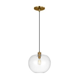 Mela One Light Pendant in Burnished Brass by Visual Comfort Studio