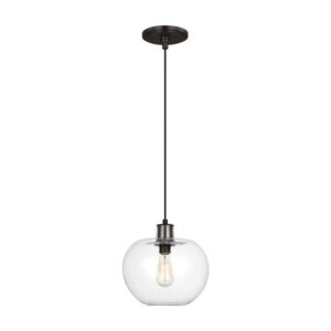 Mela One Light Pendant in Aged Iron by Visual Comfort Studio