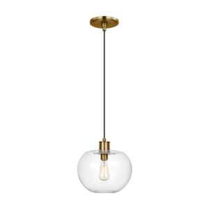 Mela 1-Light Pendant in Burnished Brass