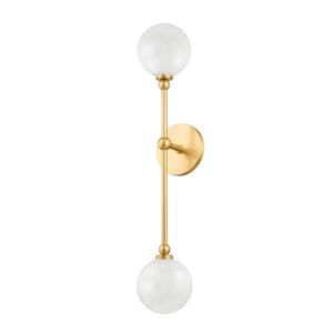 Andrews 2-Light LED Wall Sconce in Aged Brass