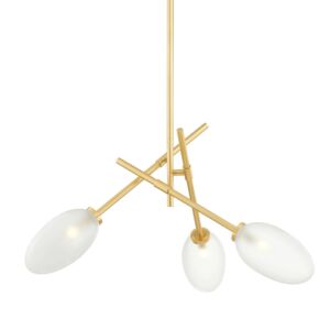 Alberton 3-Light Chandelier in Aged Brass