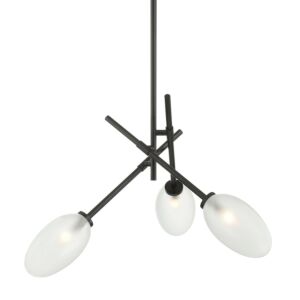 Alberton 3-Light Chandelier in Black Brass