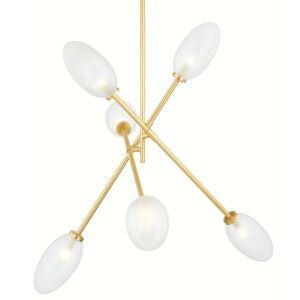 Alberton 6-Light Chandelier in Aged Brass