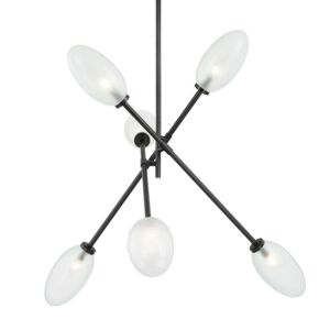 Alberton 6-Light Chandelier in Black Brass