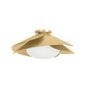 Brookhaven One Light Flush Mount in Vintage Gold Leaf by Hudson Valley