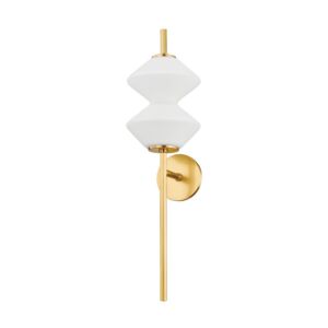 Barrow 1-Light LED Wall Sconce in Aged Brass