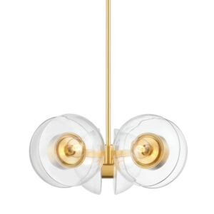 Kert 6-Light Chandelier in Aged Brass