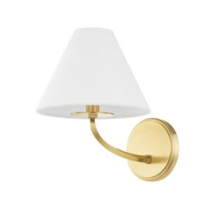 Stacey One Light Wall Sconce in Aged Brass by Hudson Valley