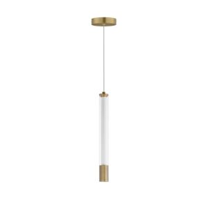 Cortex LED Pendant in Natural Aged Brass by ET2