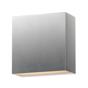 Cubed LED Outdoor Wall Sconce in Satin Aluminum by ET2