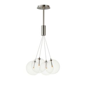 Burst LED Pendant in Satin Nickel by ET2