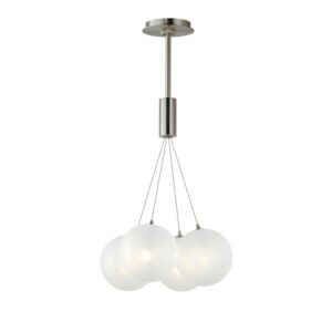 Burst LED Pendant in Satin Nickel by ET2