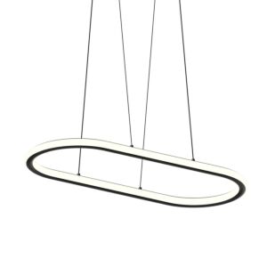 Luna 2-Light Pendant in Satin Black