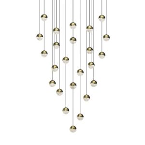 Grapes 24-Light LED Pendant in Brass Finish