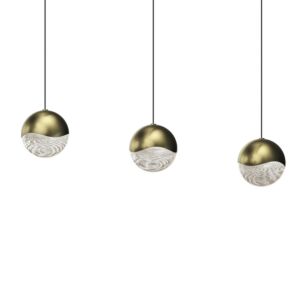 Grapes LED Pendant in Brass Finish by Sonneman