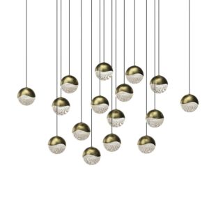 Grapes LED Pendant in Brass Finish by Sonneman