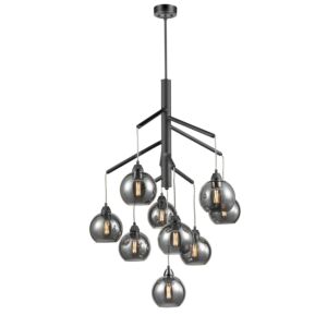 Andromeda 9-Light Foyer Pendant in Graphite