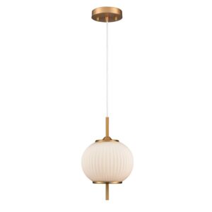 Mount Pearl 1-Light Pendant in Brass