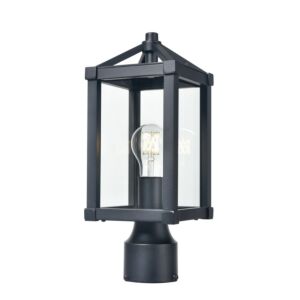 Nipigon Outdoor 1-Light Outdoor Post Mount in Black