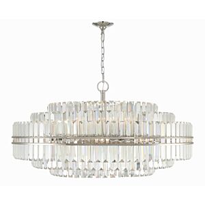 Hayes 32 Light Chandelier in Polished Nickel by Crystorama