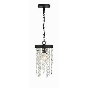 Winham One Light Pendant in Black Forged by Crystorama