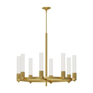 Rue 8-Light Chandelier in Brushed Gold