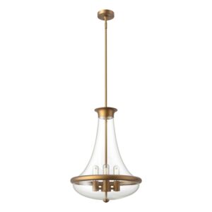 Marcel 4-Light Pendant in Aged Gold