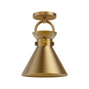 Emerson 1-Light Semi-Flush Mount in Aged Gold