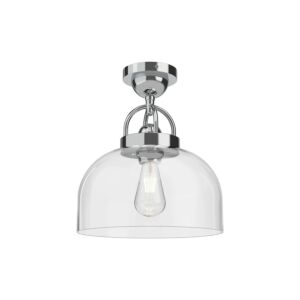 Lancaster 1-Light Semi-Flush Mount in Chrome