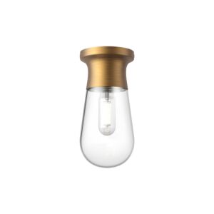 Marcel 1-Light Semi-Flush Mount in Aged Gold