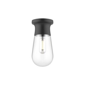 Marcel One Light Semi Flush Mount in Matte Black by Alora